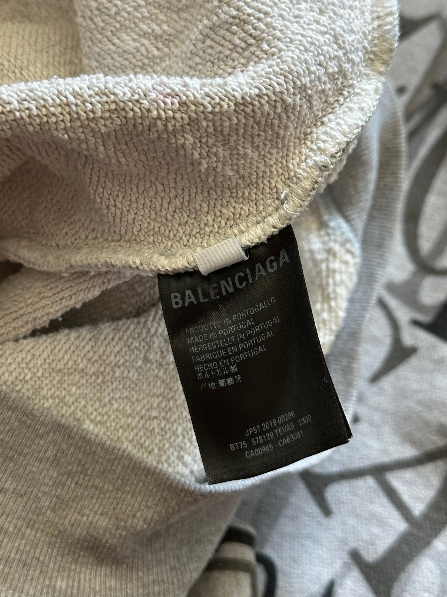 Balenciaga SS19 ‘All Over Logo’ Zip Up