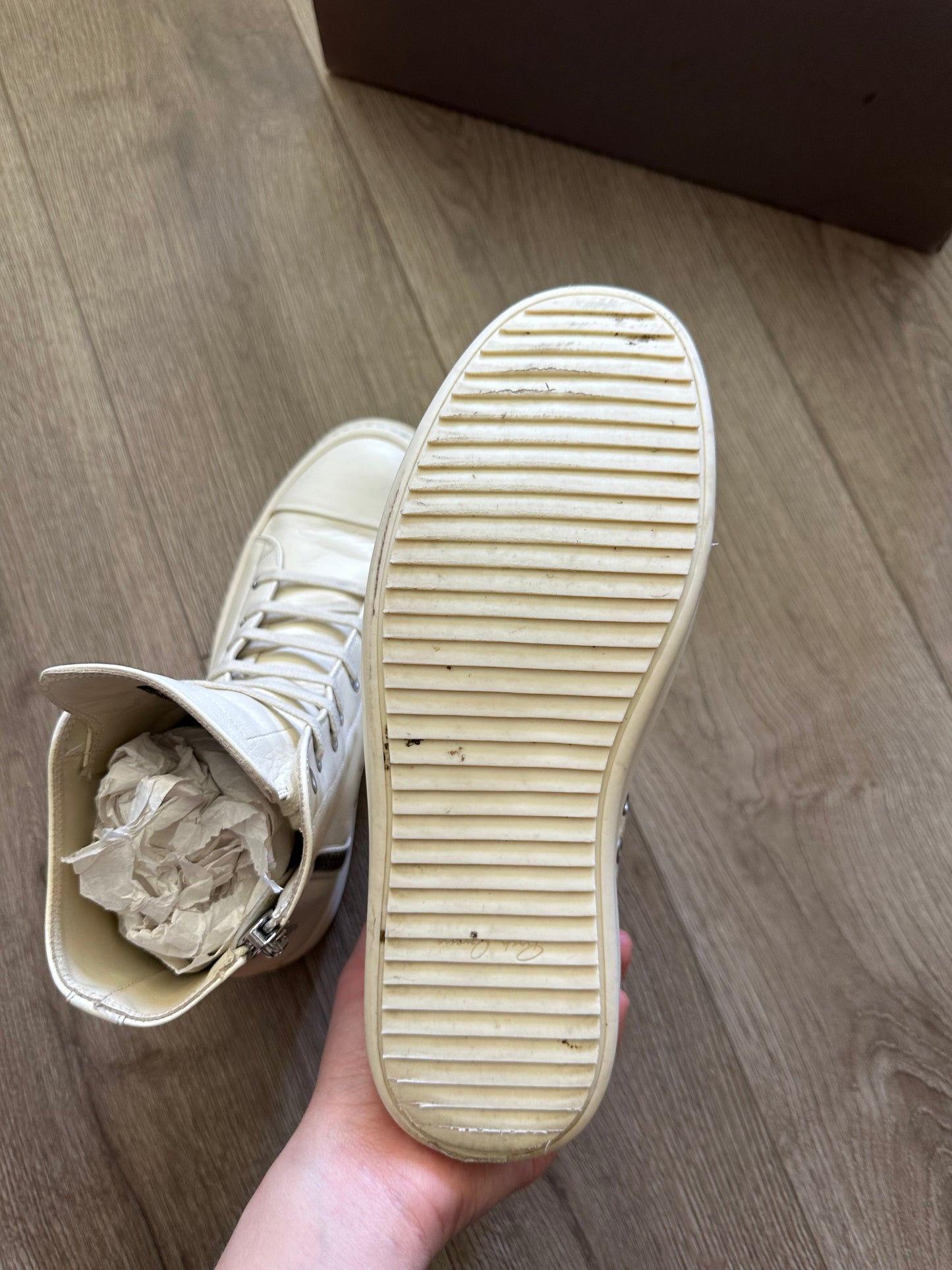 Rick Owens Off-White High Ramones