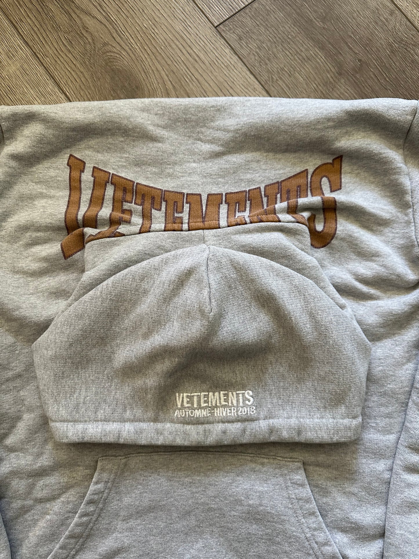 Vetements AW18 Misplaced Logo Hoodie
