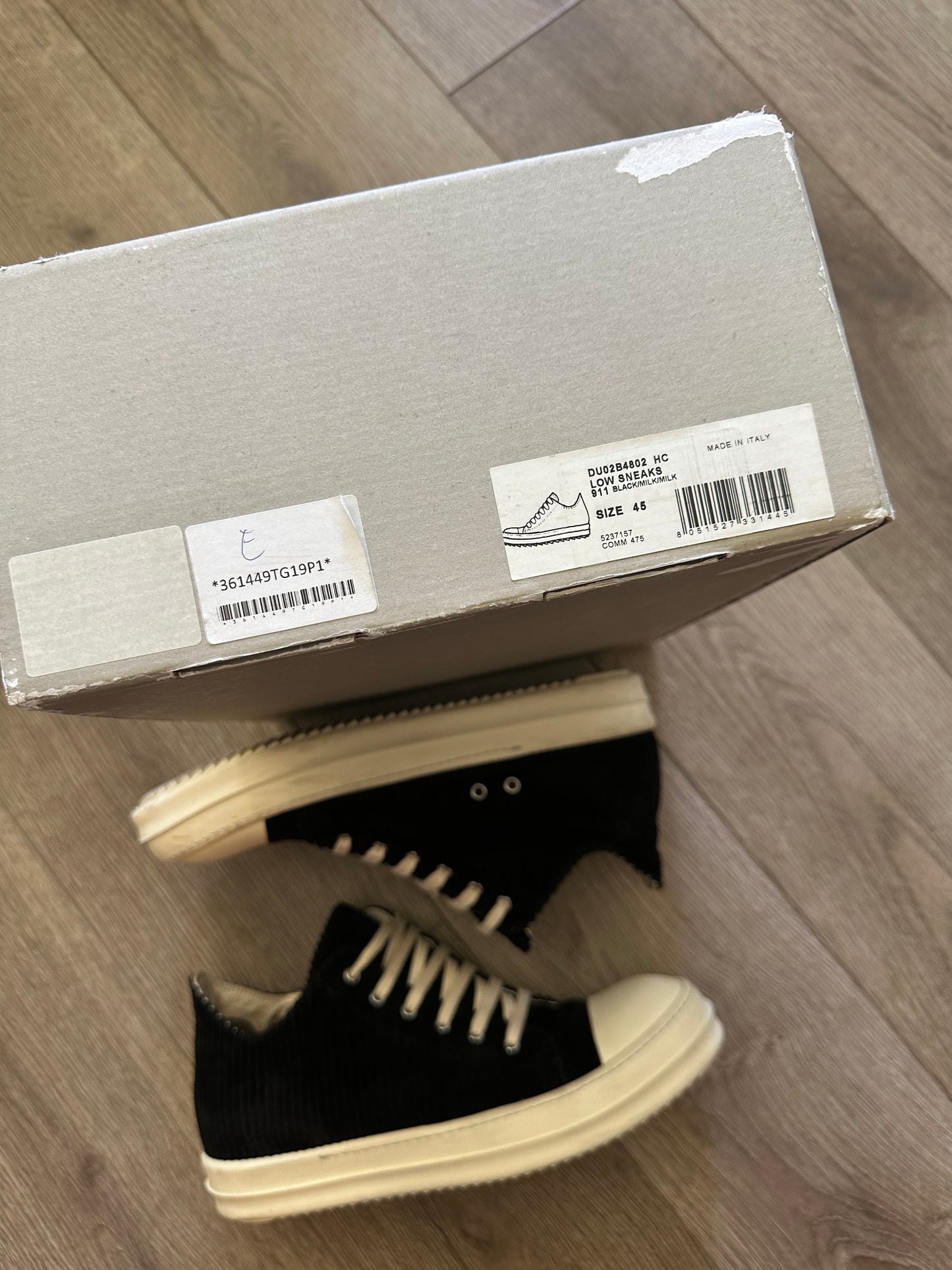 Rick Owens DRKSHDW Corduroy Ramones