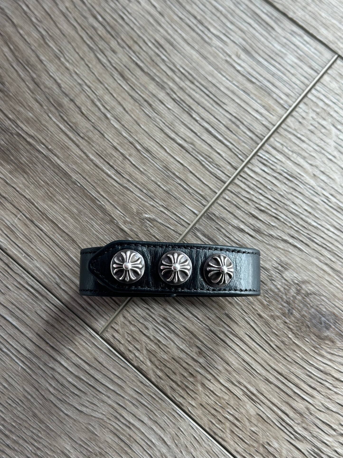 Chrome Hearts Leather Snap Bracelet