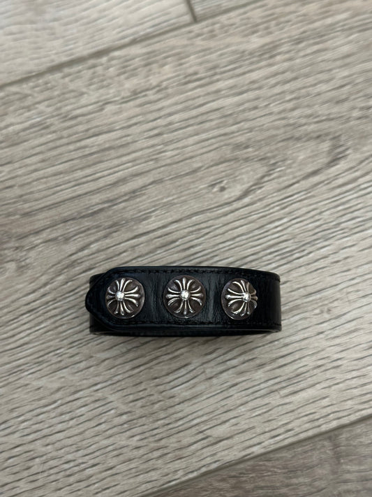 Chrome Hearts Leather Snap Bracelet