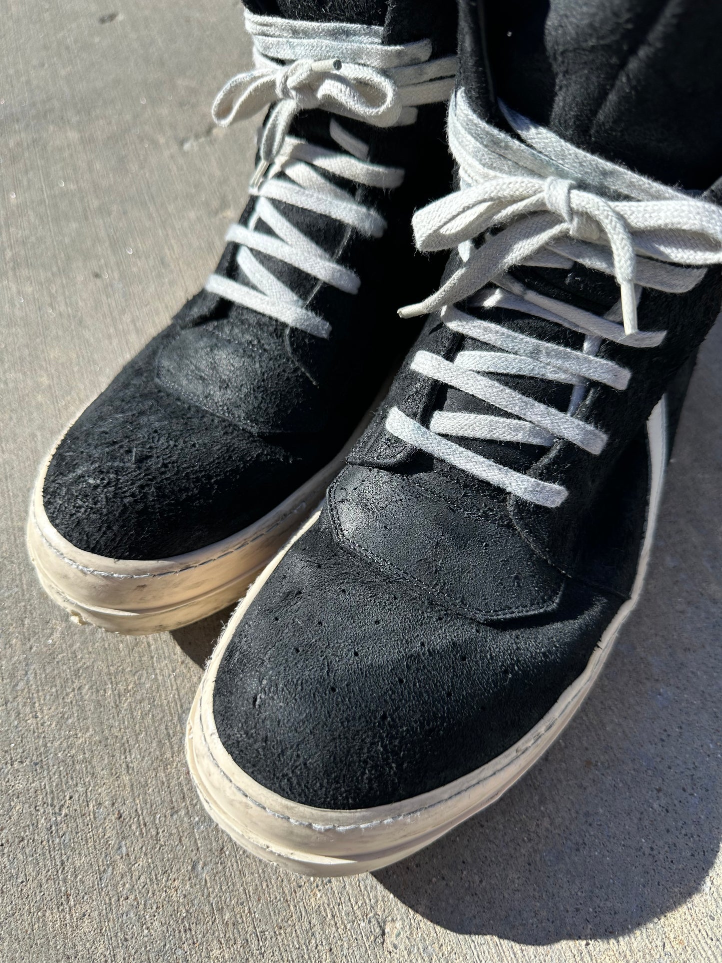 Rick Owens Suede Geobasket
