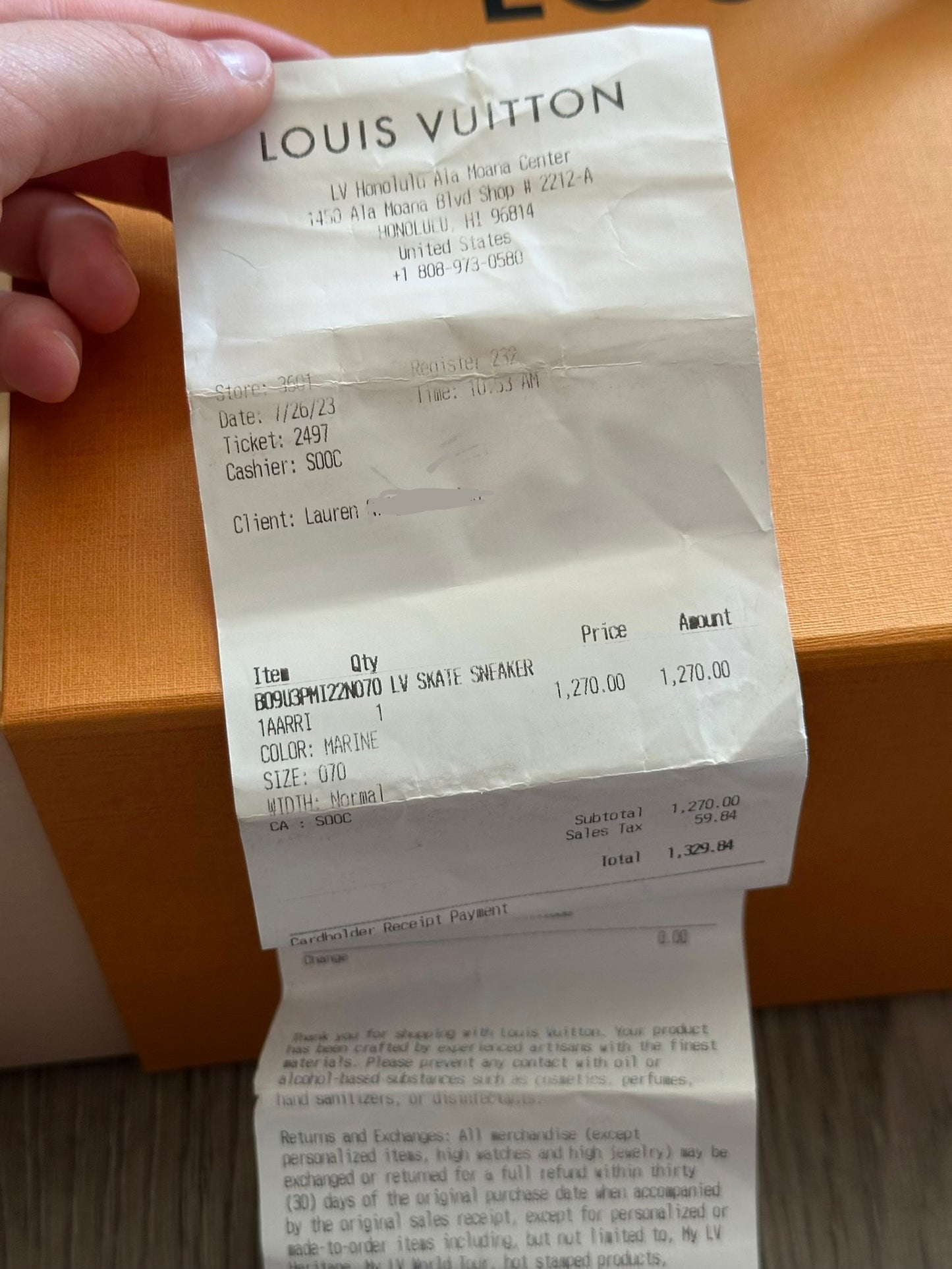 Louis Vuitton LV Skate Sneaker
Marine White