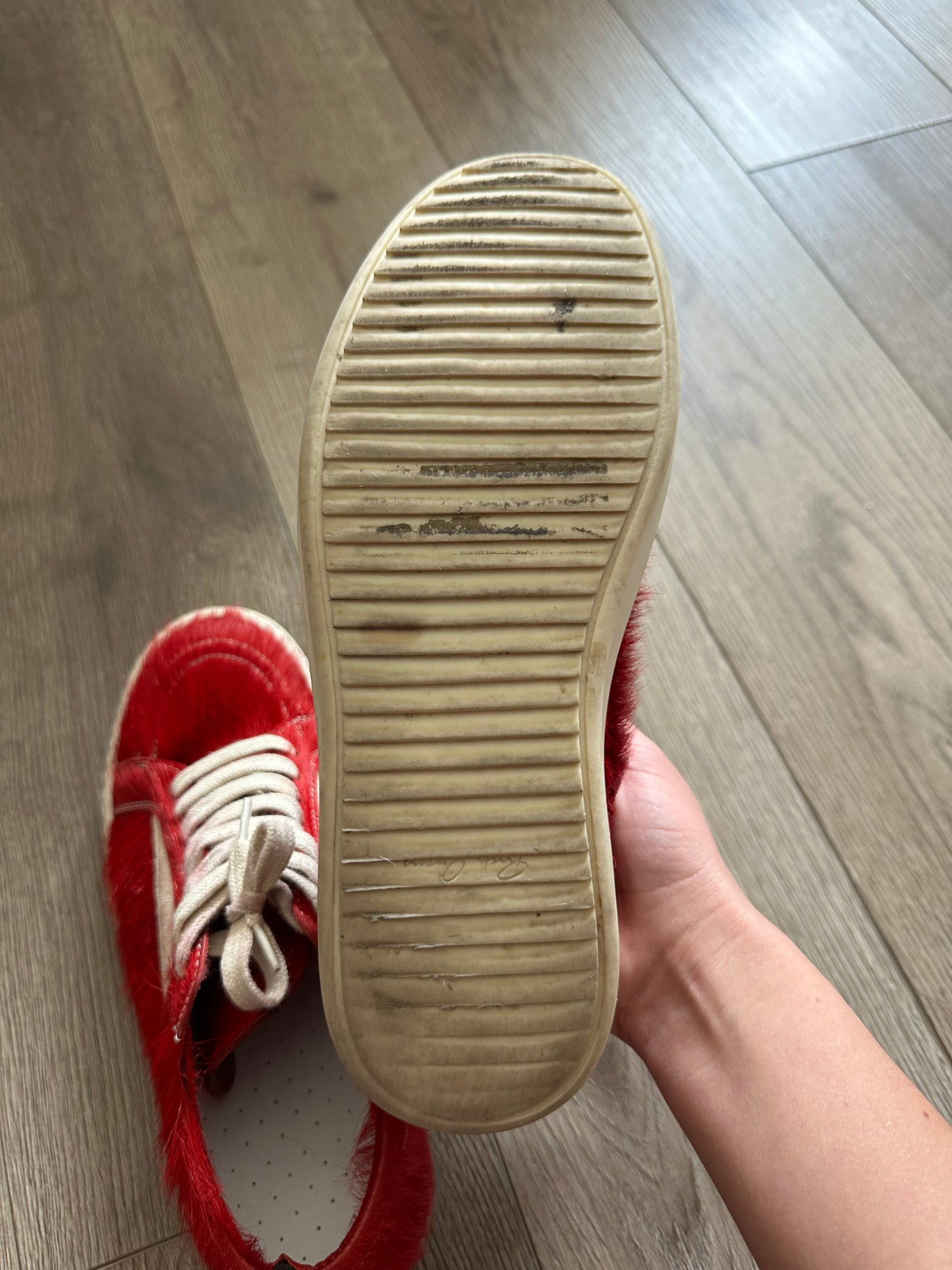 Rick Owens Pelliccia Vintage Low Cardinal Red