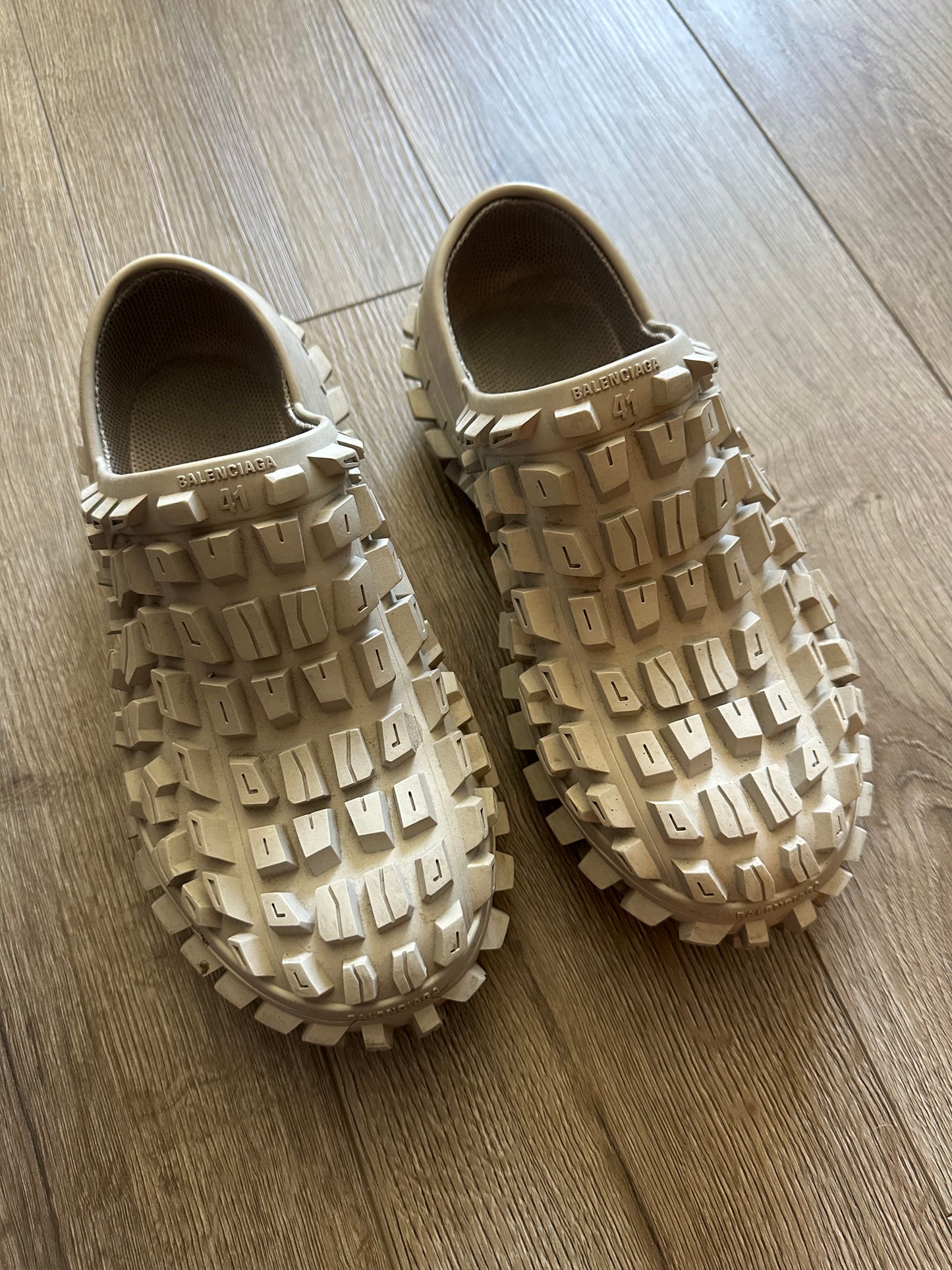 Balenciaga Beige Defender Clog