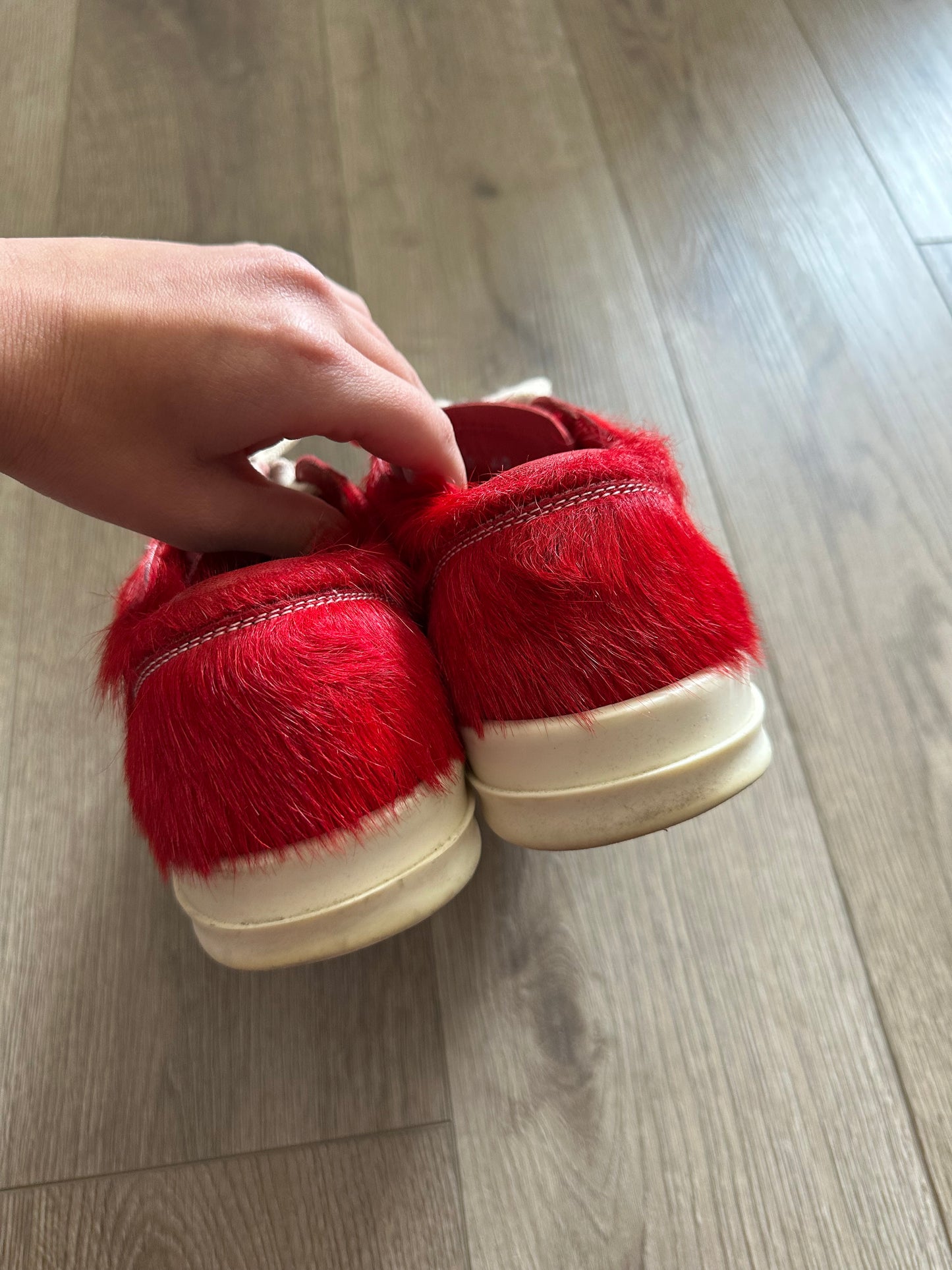 Rick Owens Pelliccia Vintage Low Cardinal Red