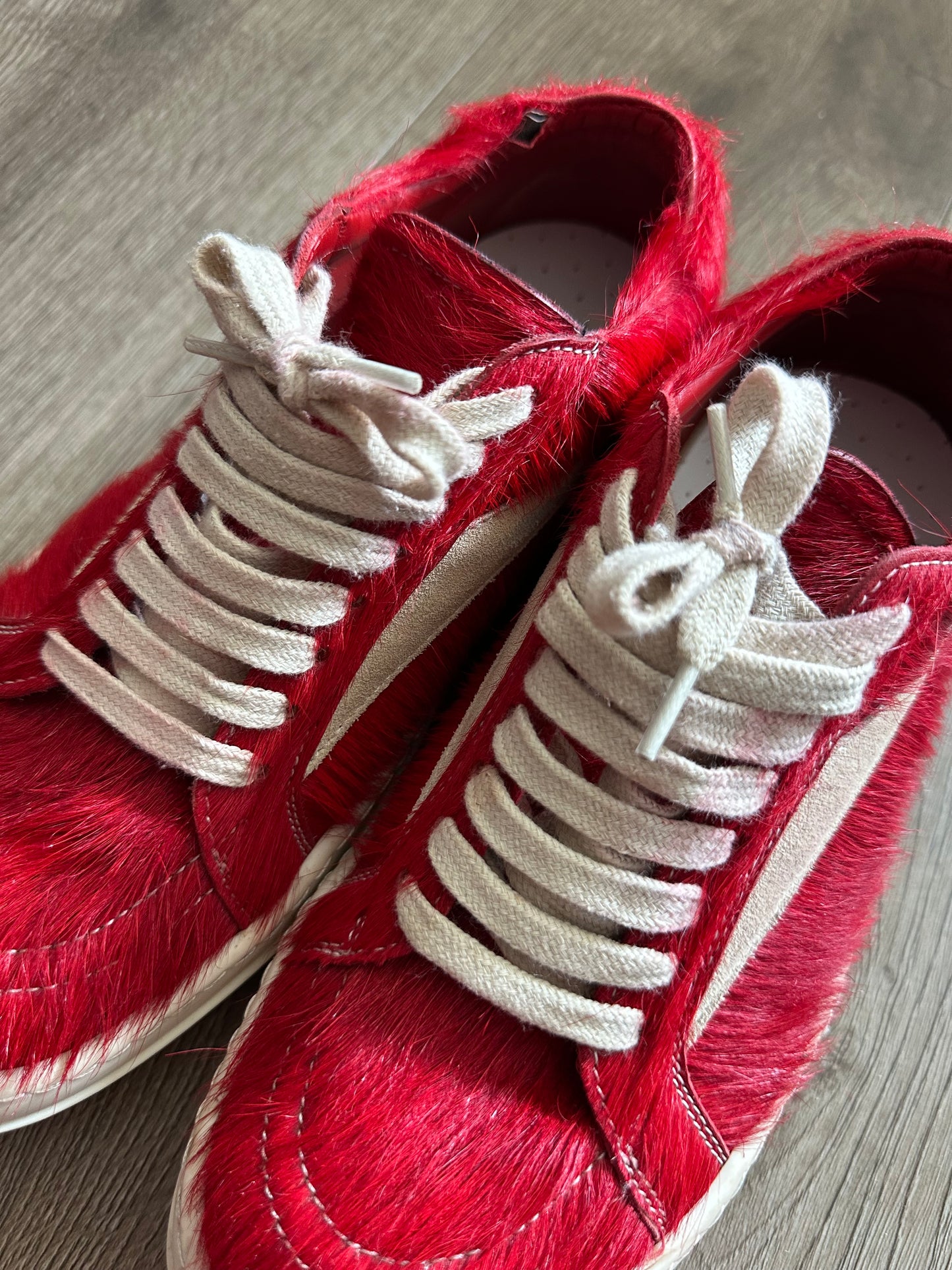 Rick Owens Pelliccia Vintage Low Cardinal Red