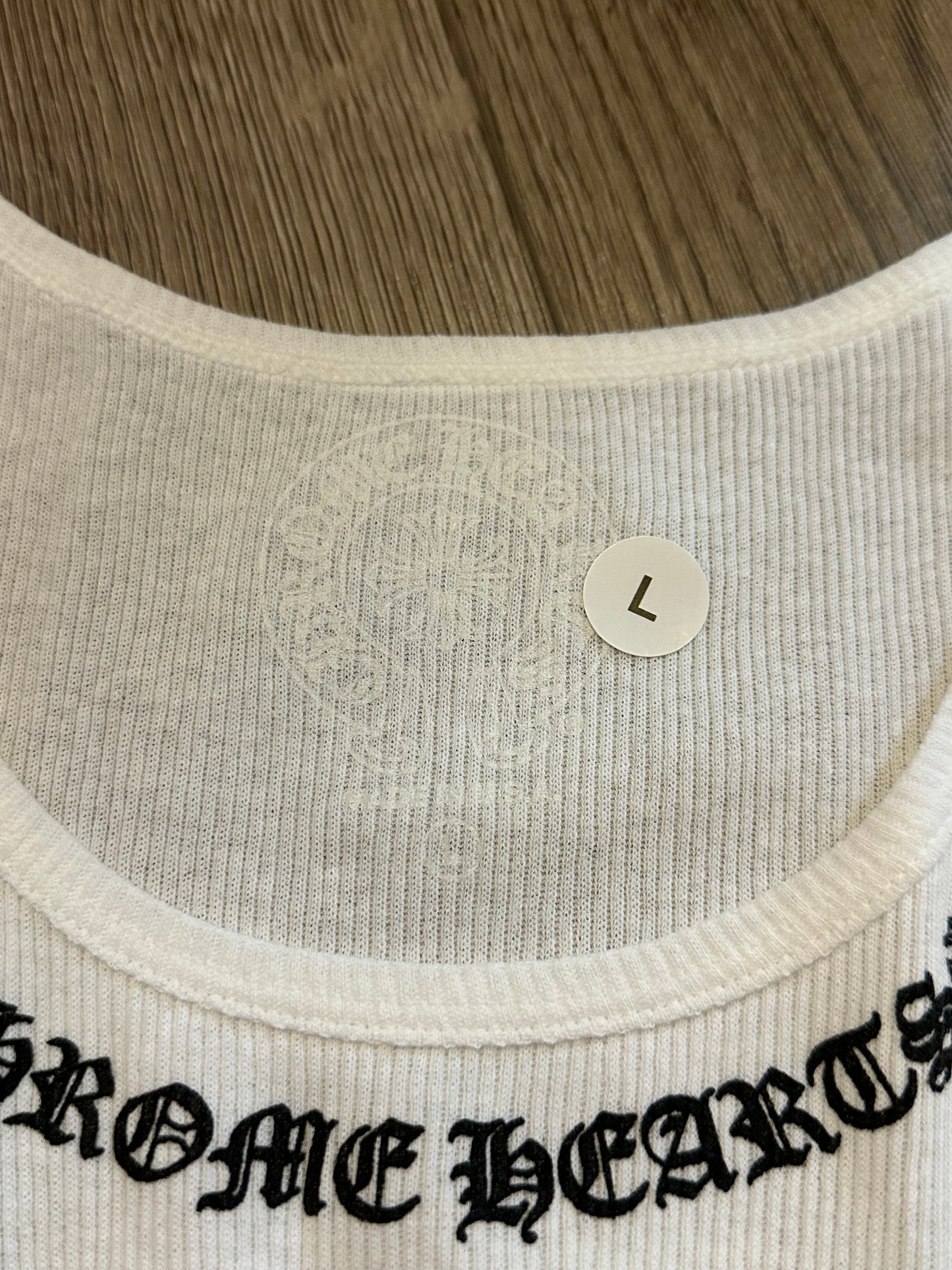 Chrome Hearts Scroll White Tank Top