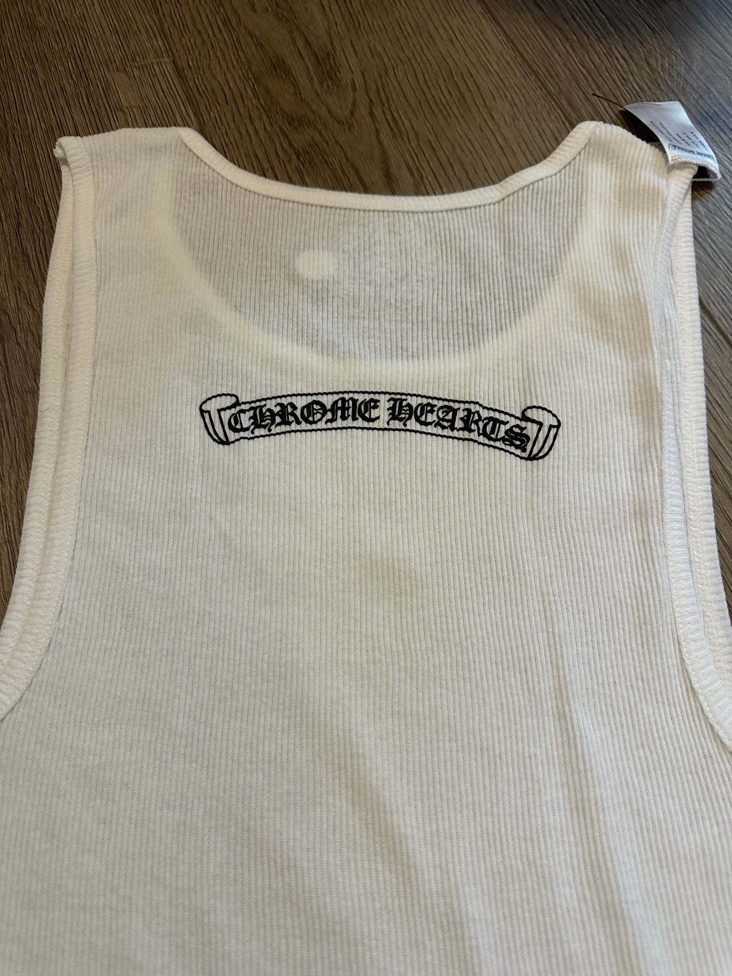 Chrome Hearts Scroll White Tank Top
