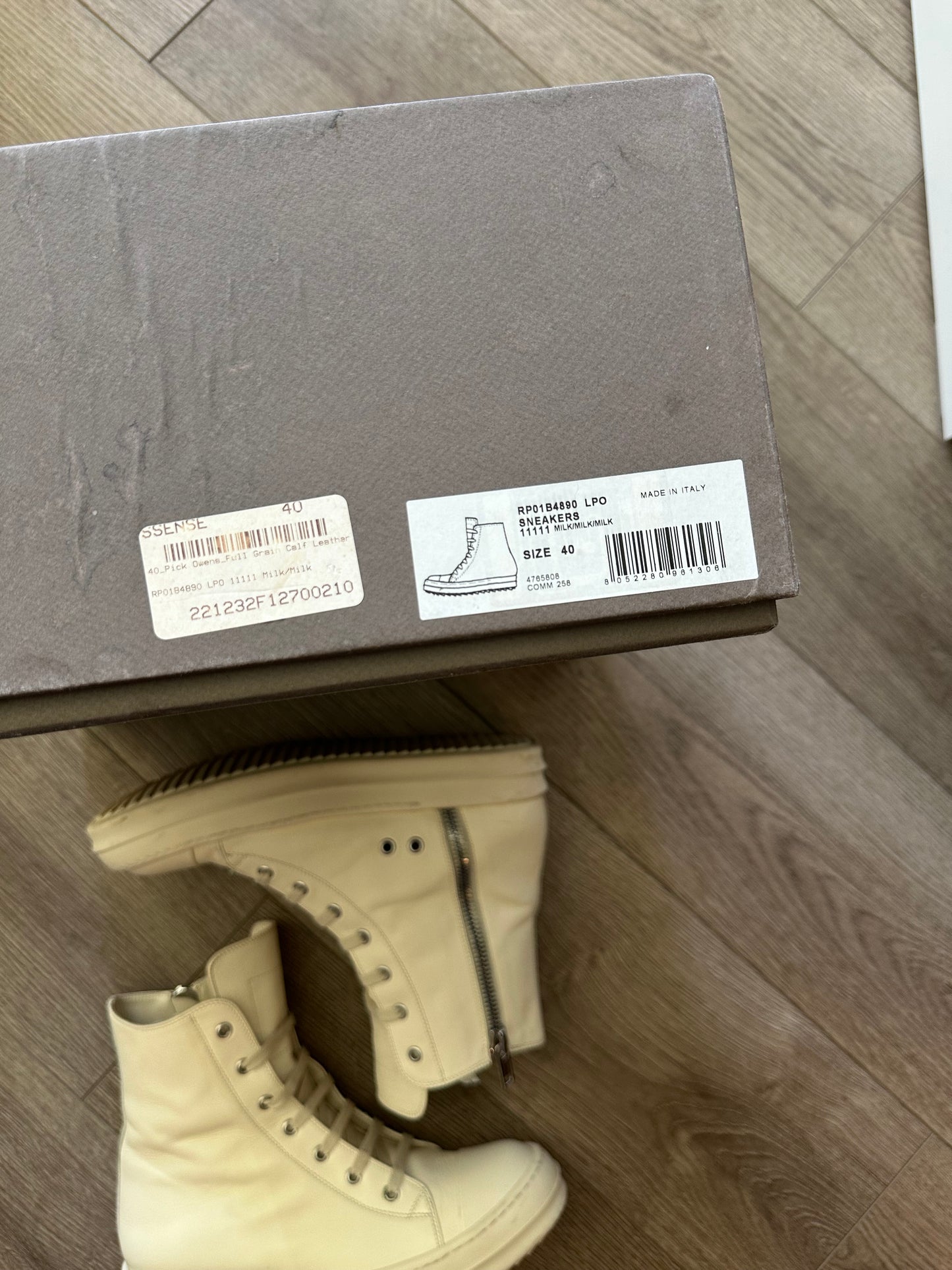 Rick Owens Off-White High Ramones
