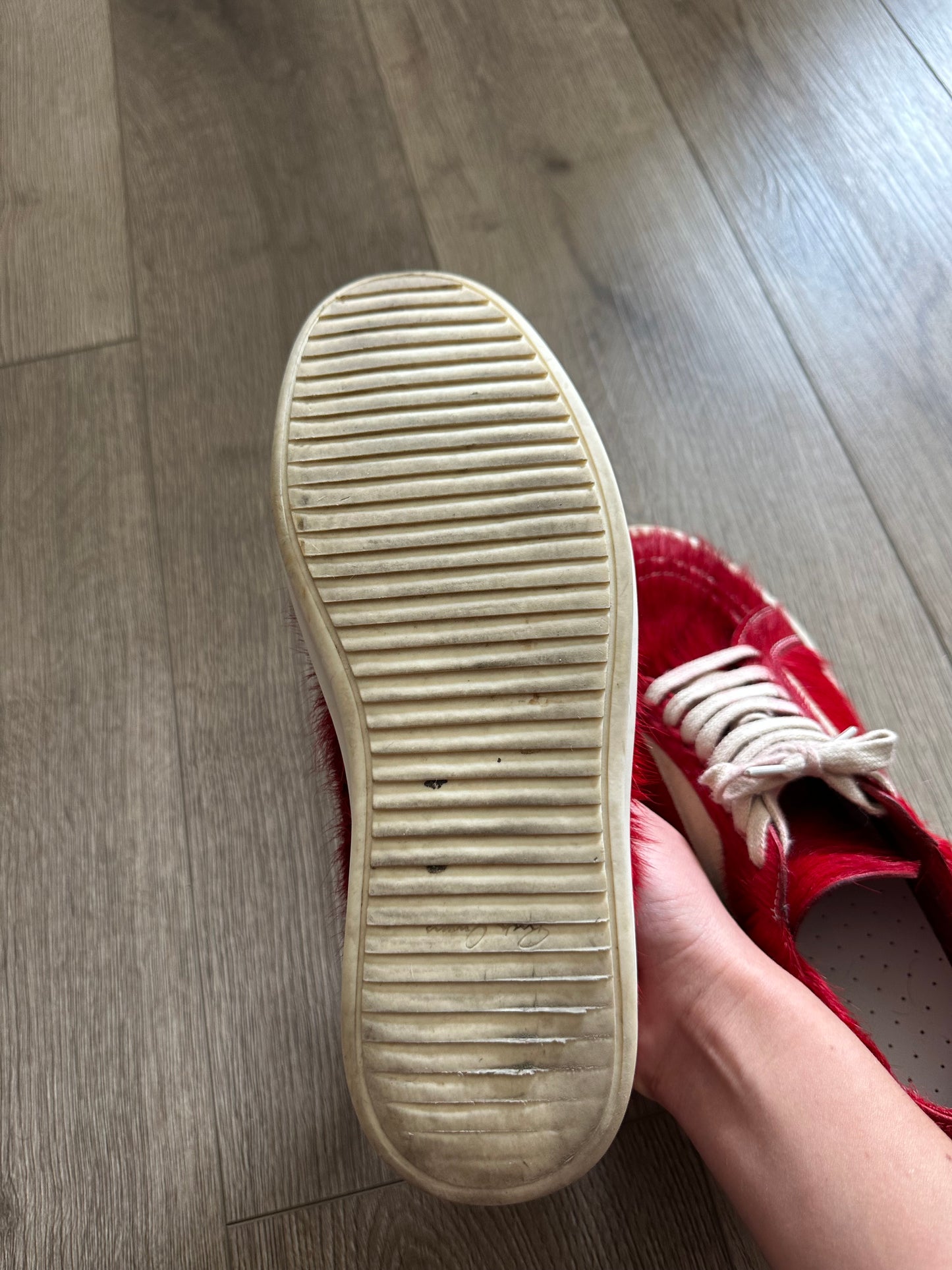 Rick Owens Pelliccia Vintage Low Cardinal Red