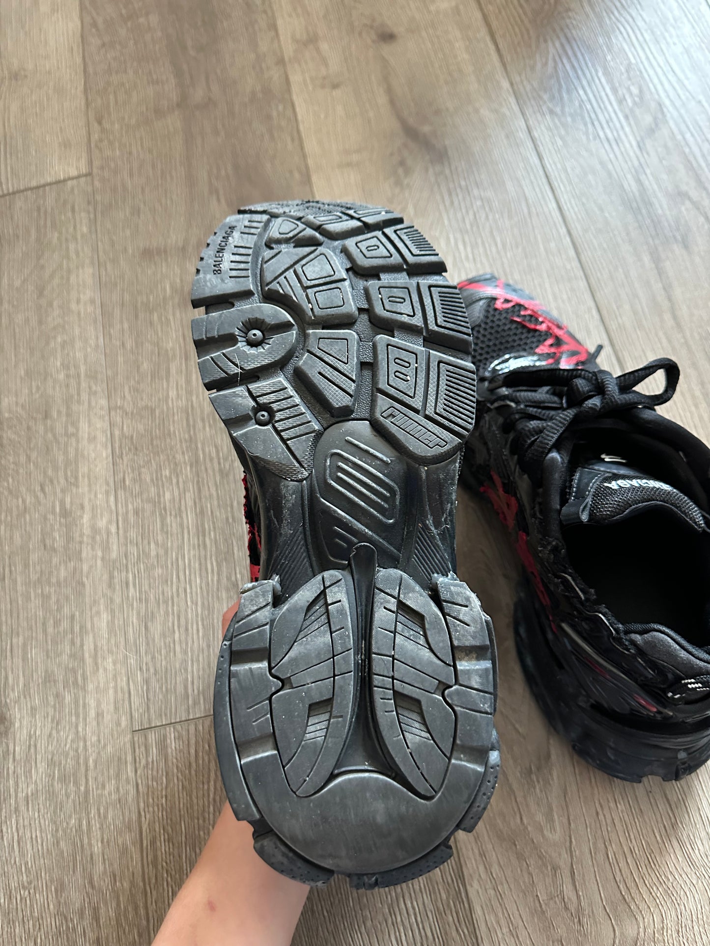 Balenciaga Black Graffiti Runners