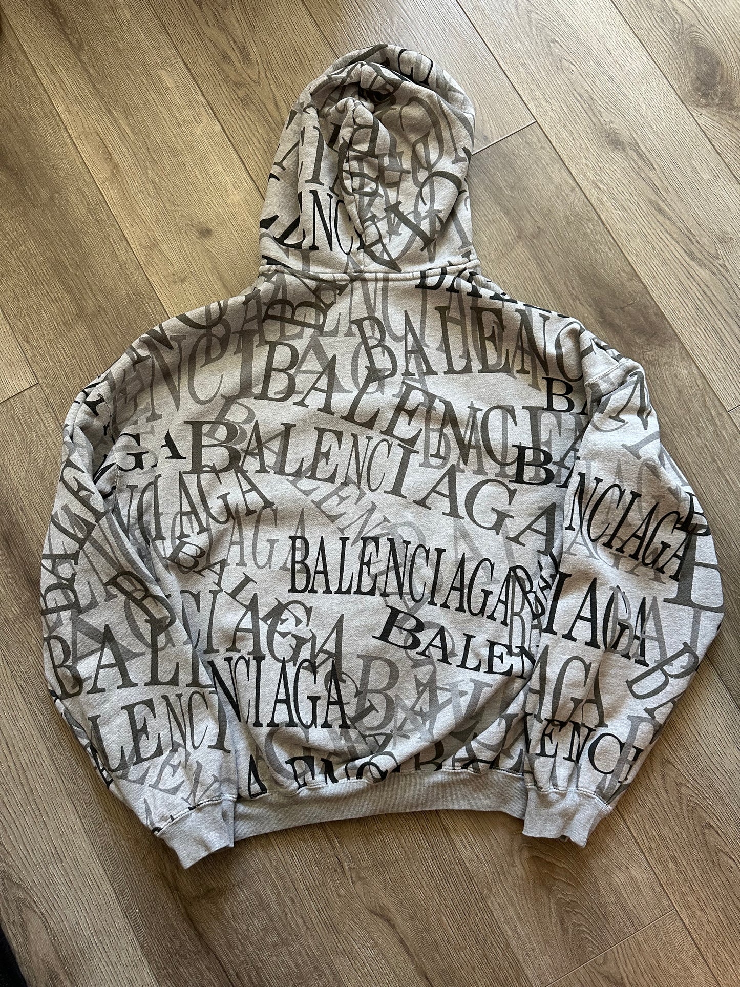 Balenciaga SS19 ‘All Over Logo’ Zip Up