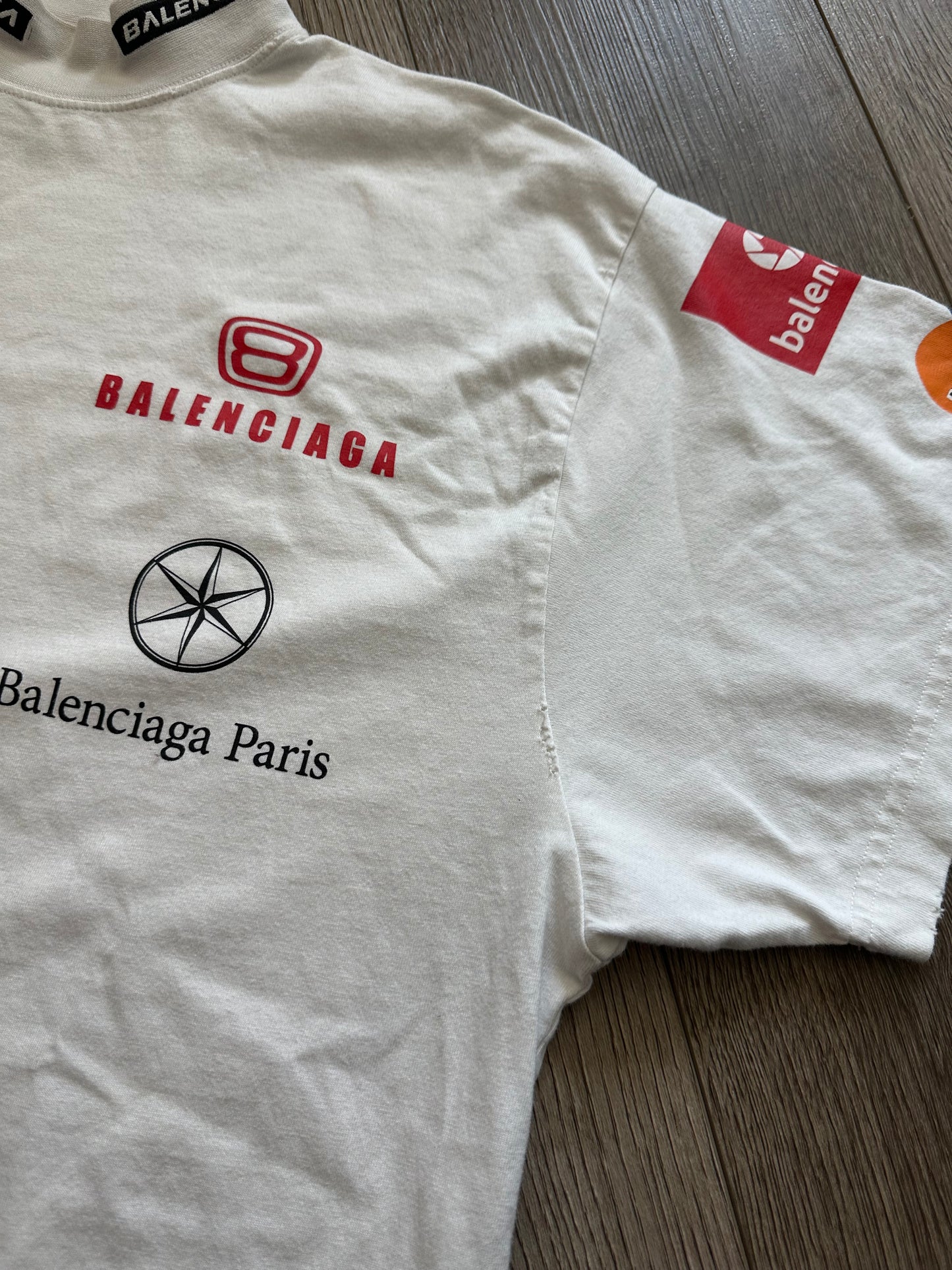 Balenciaga Top League White T-Shirt