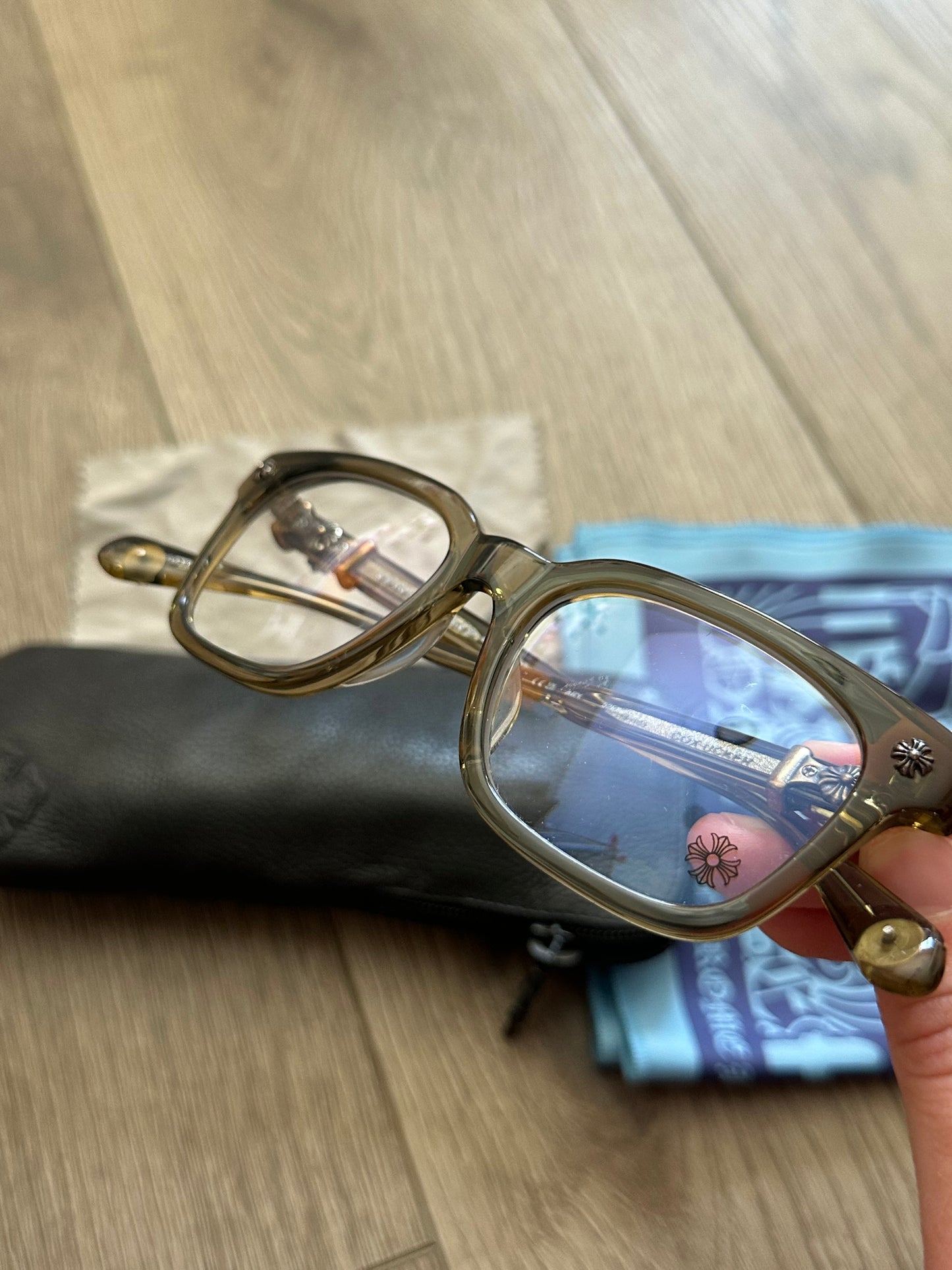 Chrome Hearts Cox Ucker Army Lens Sterling Silver 52-19-153