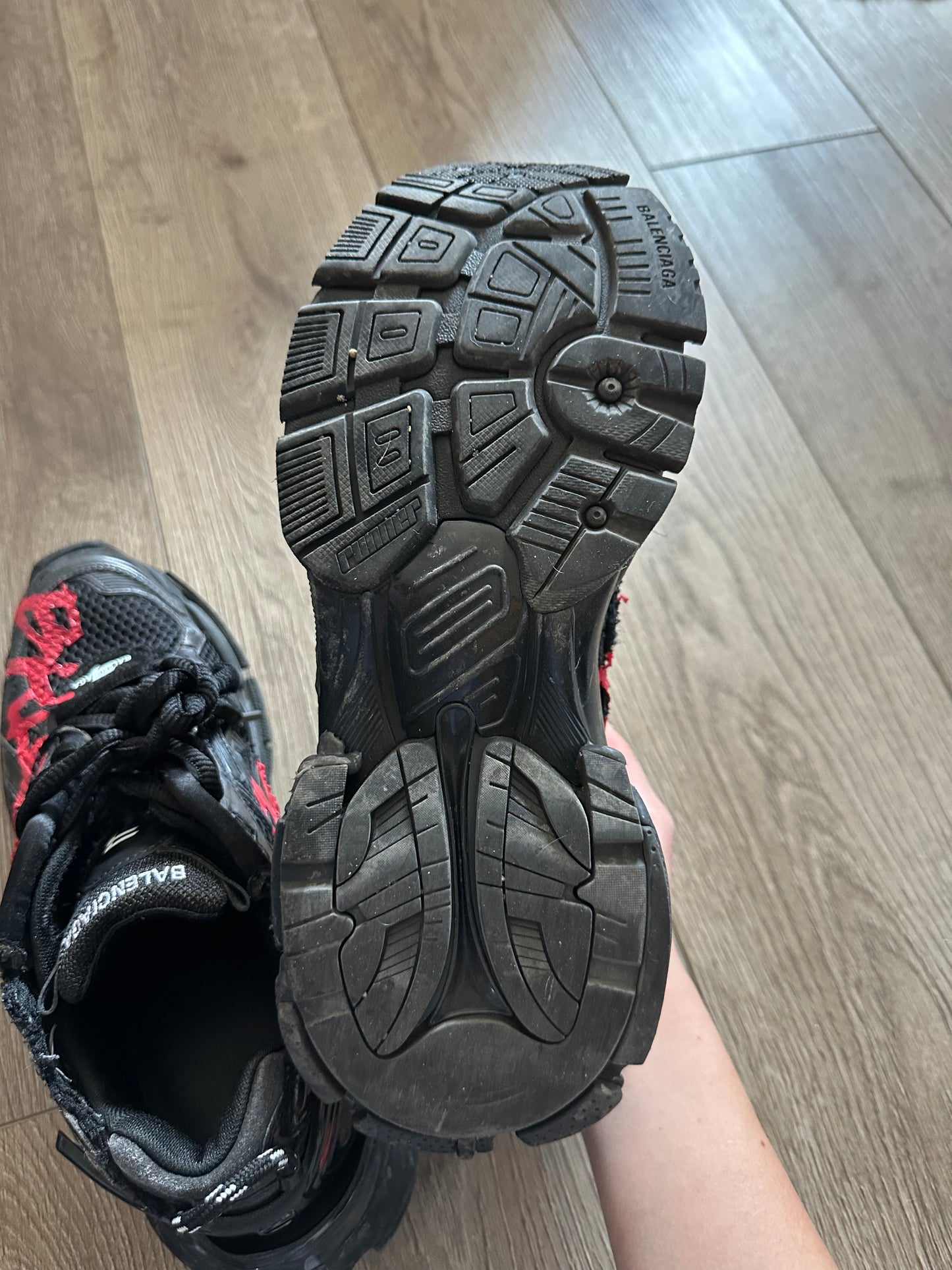 Balenciaga Black Graffiti Runners