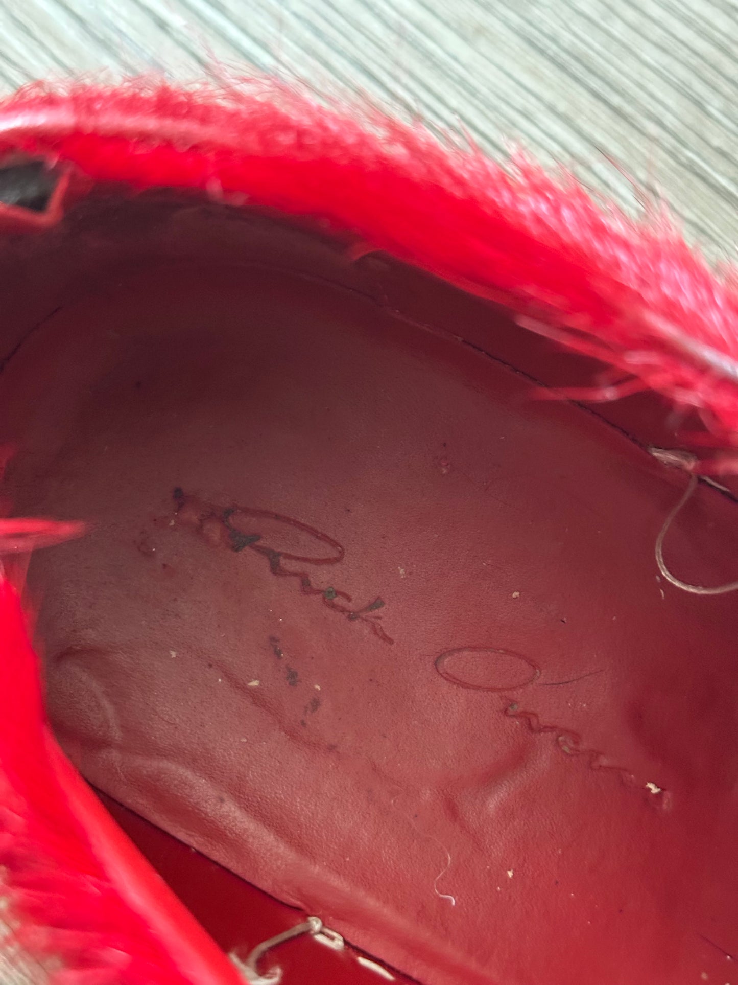 Rick Owens Pelliccia Vintage Low Cardinal Red