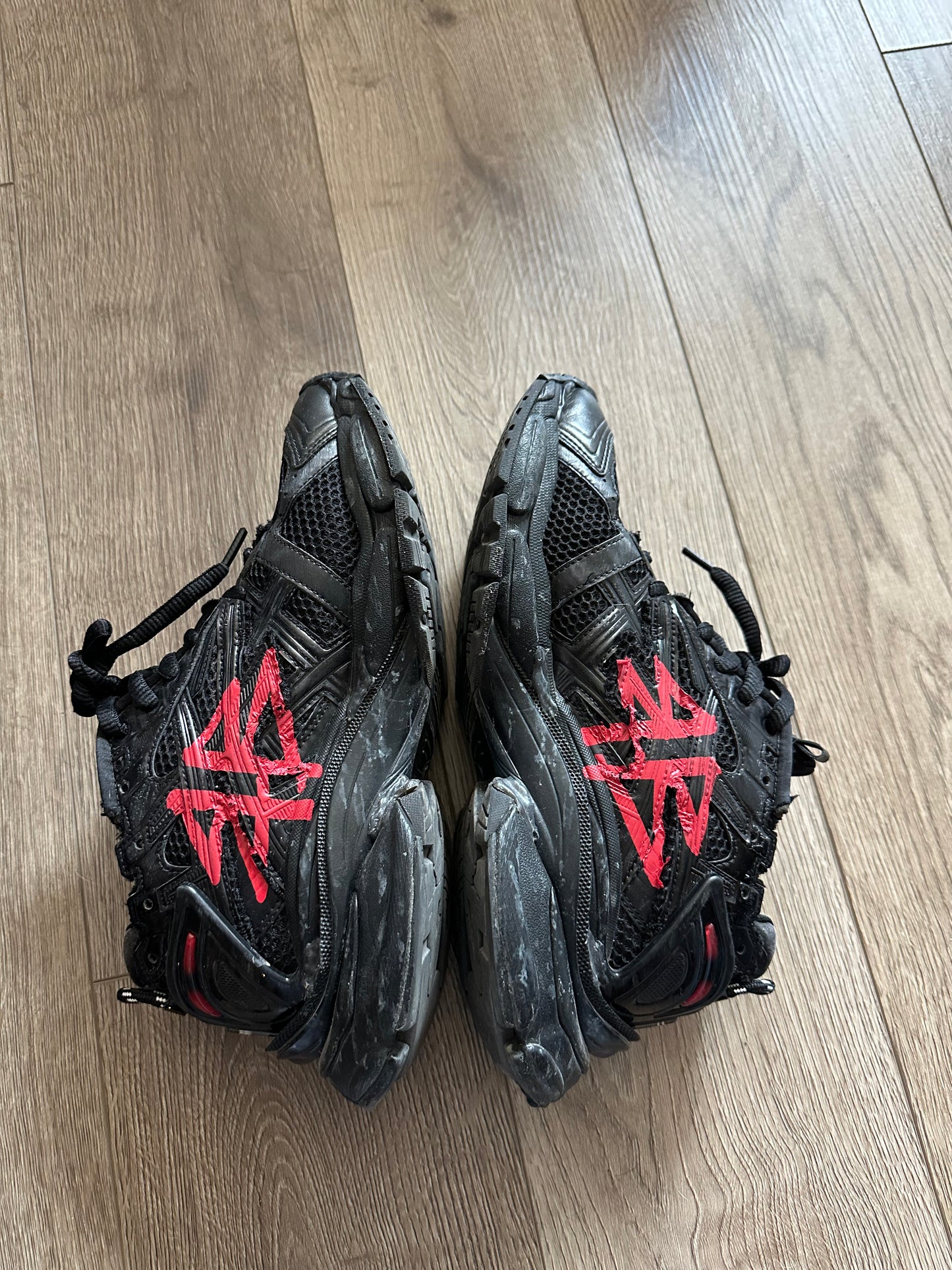 Balenciaga Black Graffiti Runners