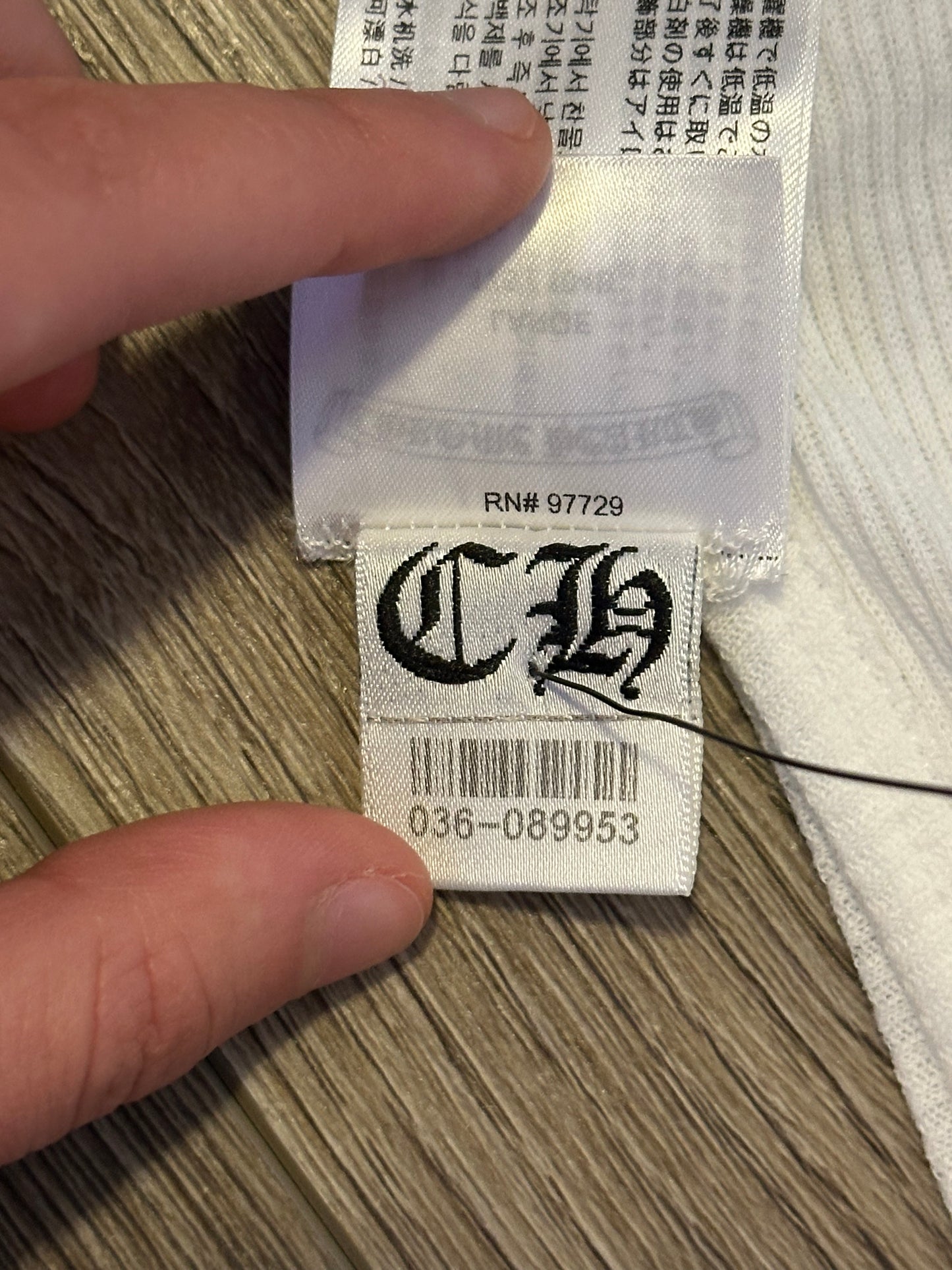 Chrome Hearts Scroll White Tank Top