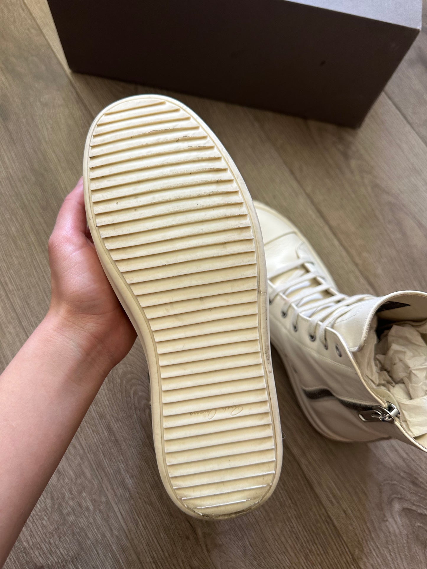 Rick Owens Off-White High Ramones