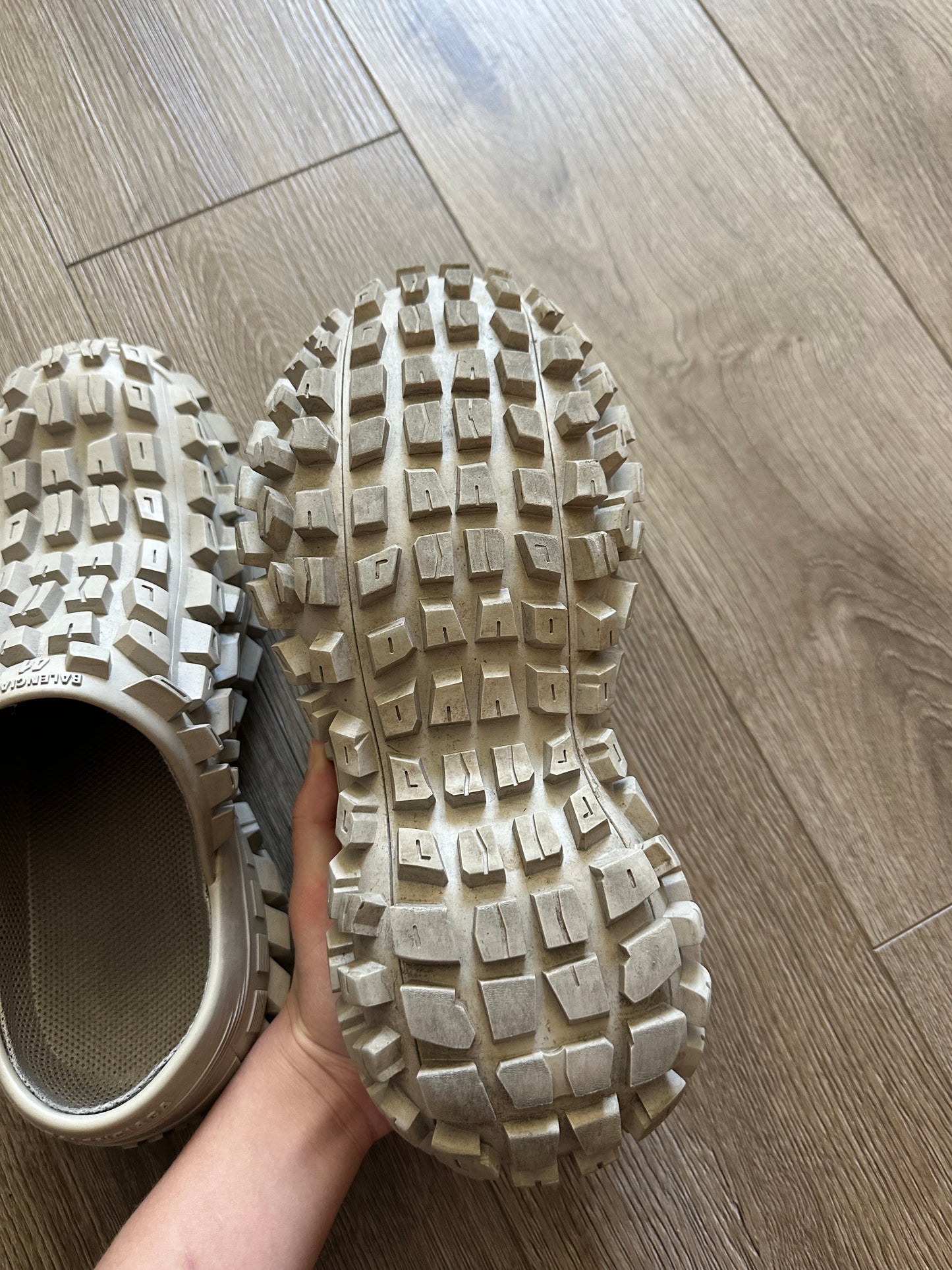 Balenciaga Beige Defender Clog