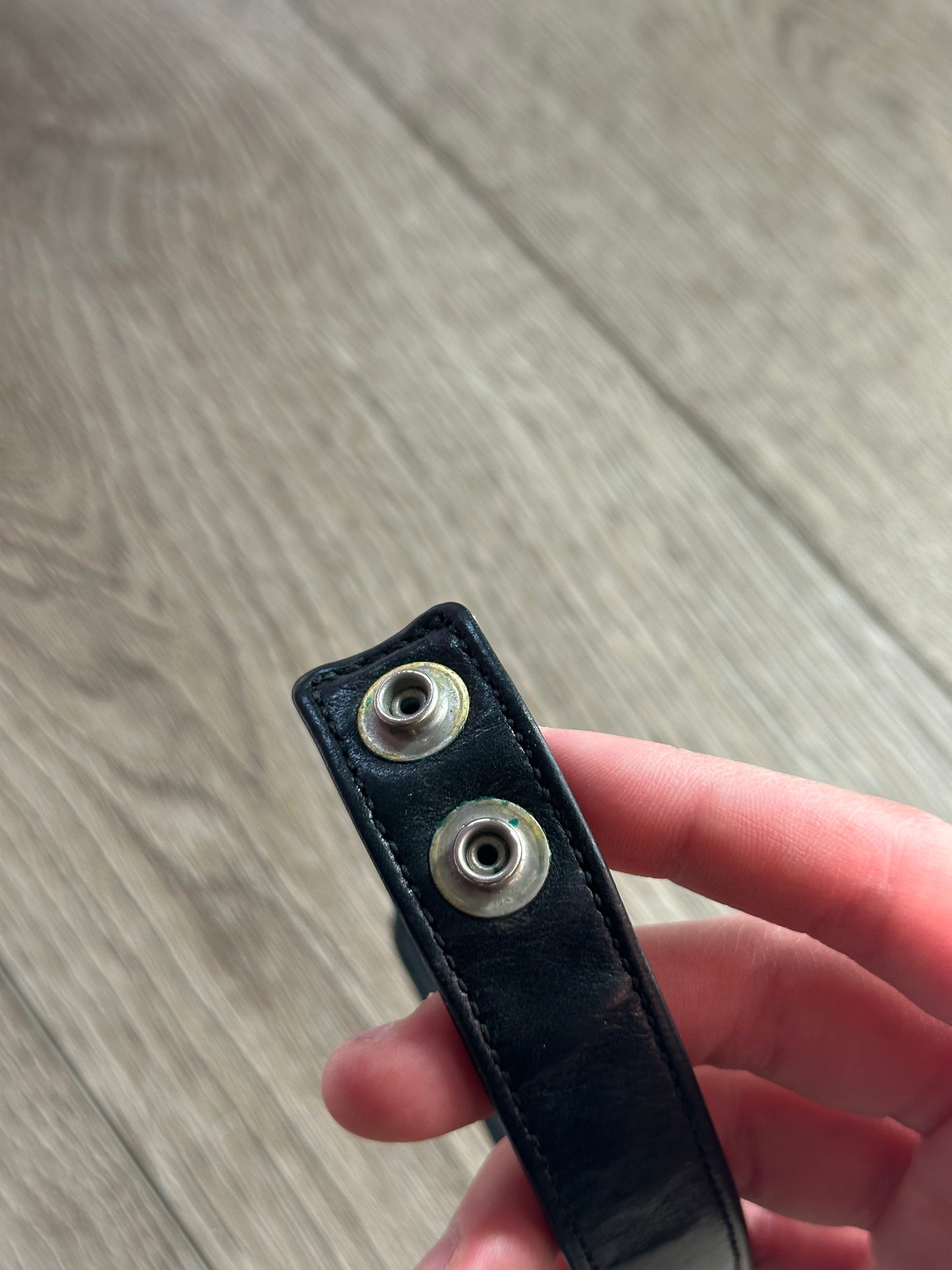 Chrome Hearts Leather Snap Bracelet