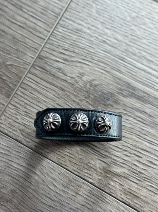 Chrome Hearts Leather Snap Bracelet